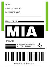 Etiquette-bagage-Miami Etiquette bagage
